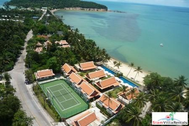 Beachfront Pool Villas Available with Three, Five or Ten Bedrooms and Tennis Court in Lipa Noi, Samui-2