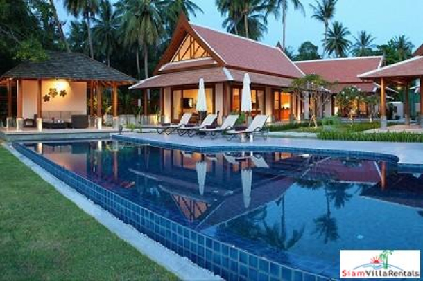 Beachfront Pool Villas Available with Three, Five or Ten Bedrooms and Tennis Court in Lipa Noi, Samui-3
