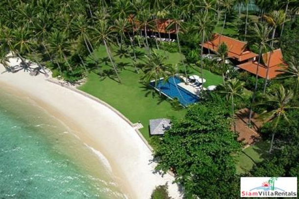 Thai Style Beachfront Pool Villa with Three or Six Bedrooms and Private Tennis Court in Laem Sor, Samui-1