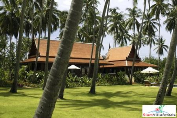 Thai Style Beachfront Pool Villa with Three or Six Bedrooms and Private Tennis Court in Laem Sor, Samui-15