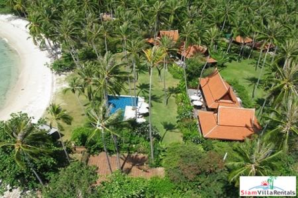 Thai Style Beachfront Pool Villa with Three or Six Bedrooms and Private Tennis Court in Laem Sor, Samui-2