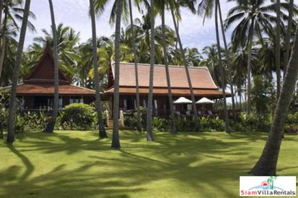 Thai Style Beachfront Pool Villa with Three or Six Bedrooms and Private Tennis Court in Laem Sor, Samui-3