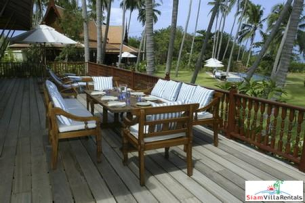 Thai Style Beachfront Pool Villa with Three or Six Bedrooms and Private Tennis Court in Laem Sor, Samui-5