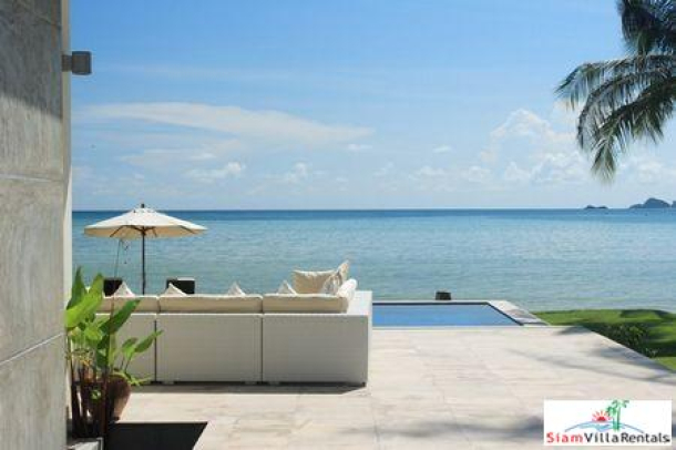 Contemporary Beachfront Pool Villa with Three or Five Bedrooms and Private Tennis Court in Laem Set, Samui-4