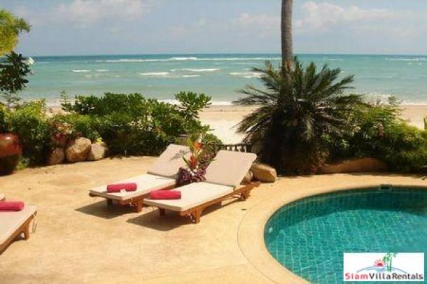Tropical Thai Beachfront Villa with Four Bedrooms and Private Pool at Natien Beach, Samui-13