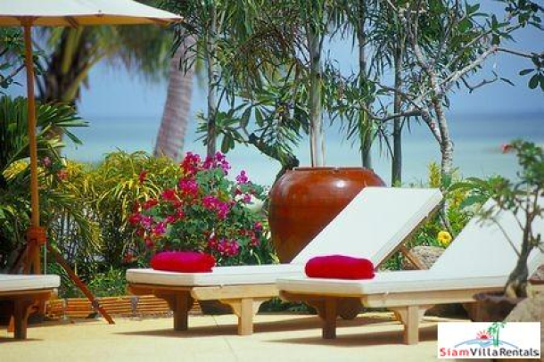Tropical Thai Beachfront Villa with Four Bedrooms and Private Pool at Natien Beach, Samui-18