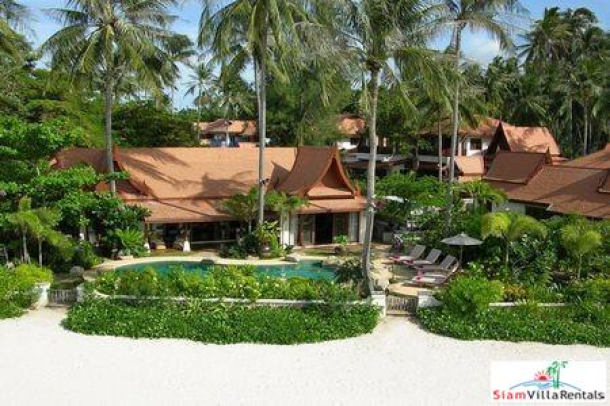 Tropical Thai Beachfront Villa with Four Bedrooms and Private Pool at Natien Beach, Samui-2