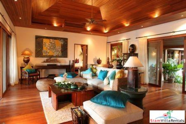 Tropical Thai Beachfront Villa with Four Bedrooms and Private Pool at Natien Beach, Samui-4
