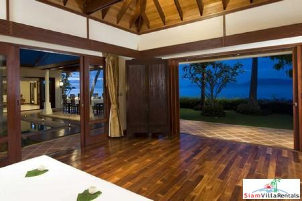 Tropical Three or Five Bedroom Pool Villa Directly on the Beach at Maenam, Samui-2