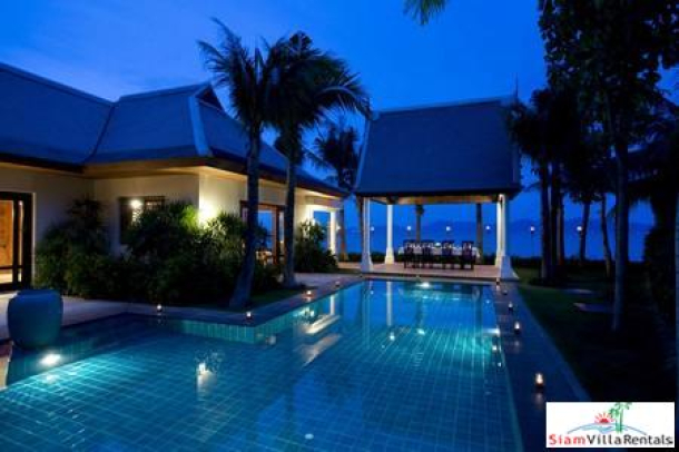 Contemporary Thai Two or Four Bedroom Pool Villa on the Beach at Maenam, Samui-1
