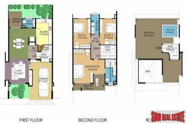 Three-Bedroom Townhomes with Jacuzzi Roof Terraces in Rawai-15