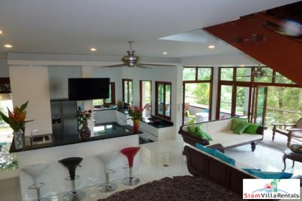 Beautiful Teak House with Four Bedrooms for Rent in the Nai Harn Hills-10