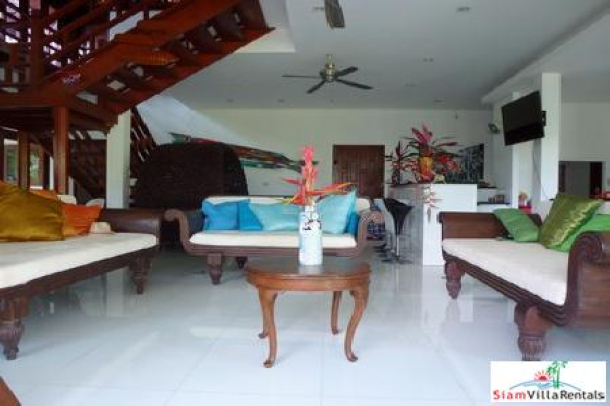 Beautiful Teak House with Four Bedrooms for Rent in the Nai Harn Hills-11