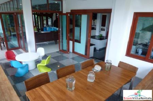Beautiful Teak House with Four Bedrooms for Rent in the Nai Harn Hills-4