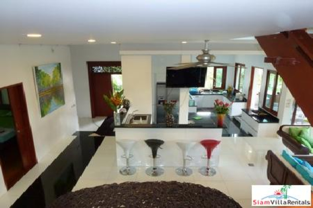 Beautiful Teak House with Four Bedrooms for Rent in the Nai Harn Hills-6
