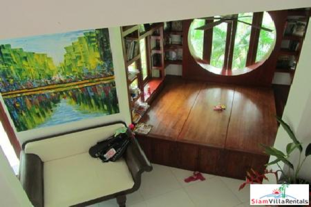 Beautiful Teak House with Four Bedrooms for Rent in the Nai Harn Hills-7