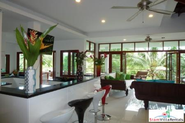 Beautiful Teak House with Four Bedrooms for Rent in the Nai Harn Hills-9
