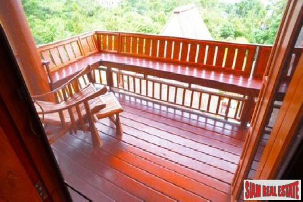 Stunning teak wood villa with sea view, private outdoor swimming pool and entertaining area-5
