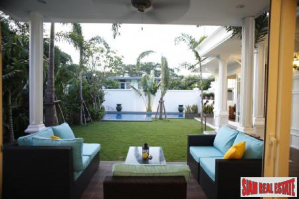 New, Colonial-Style Luxury House with Pool and Garden Near Phra Kanong-1