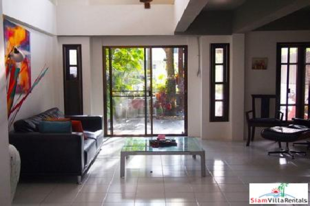 Semi-Detached Townhouse with Two Bedrooms For Rent at Chalong-7