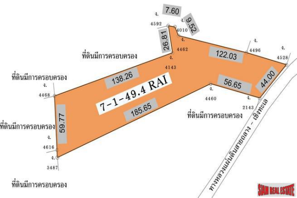 11796 Sqm // 7 rai 1 Ngan 49 Tlw of Flat land for sale in Baan Don-8
