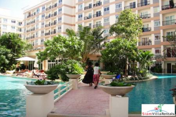1 Bedroom Resort Condominium with Super Large Pool For Long Term Rent in Jomtien-4