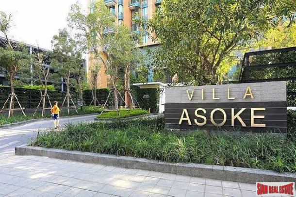 Villa Asoke | Luxury Large One Bedroom for Rent Close to MRT Phetchaburi-13