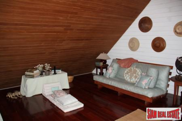 Beautiful Three Bed Sea View Thai Country Stlye House with Large Gardens at Koh Sirey-10