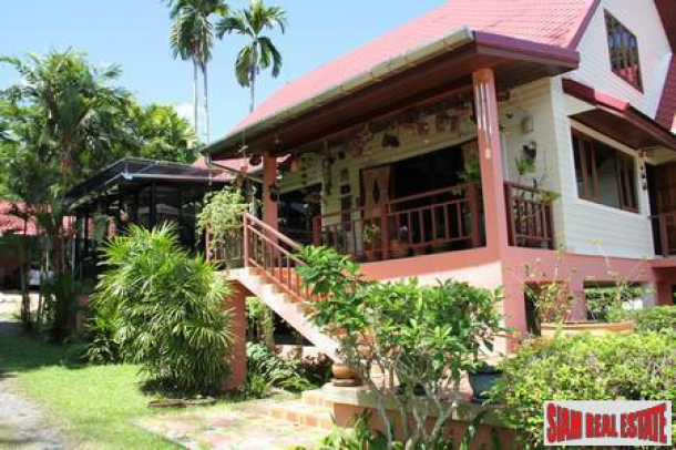 Beautiful Three Bed Sea View Thai Country Stlye House with Large Gardens at Koh Sirey-16