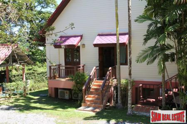Beautiful Three Bed Sea View Thai Country Stlye House with Large Gardens at Koh Sirey-18
