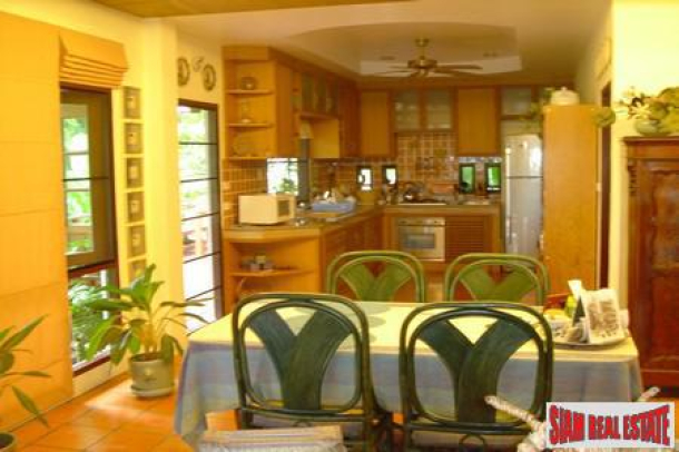 Beautiful Three Bed Sea View Thai Country Stlye House with Large Gardens at Koh Sirey-6