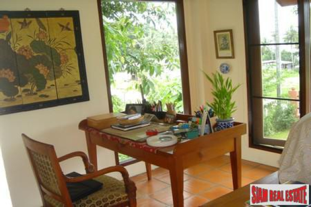 Beautiful Three Bed Sea View Thai Country Stlye House with Large Gardens at Koh Sirey-9