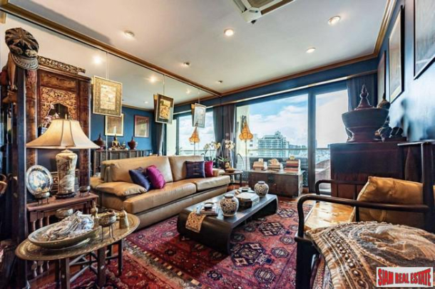 Baan Chaopraya Condominium | Large 3 Bed Condo on 19th Floor with Amazing River and City Views and Antique Furnishings at Chaopraya River-16