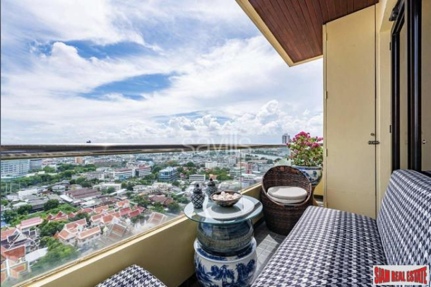 Baan Chaopraya Condominium | Large 3 Bed Condo on 19th Floor with Amazing River and City Views and Antique Furnishings at Chaopraya River-20