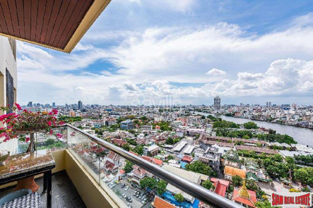 Baan Chaopraya Condominium | Large 3 Bed Condo on 19th Floor with Amazing River and City Views and Antique Furnishings at Chaopraya River-27