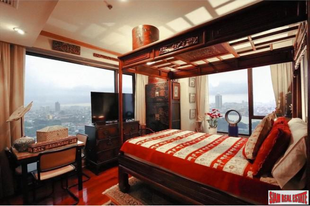 Baan Chaopraya Condominium | Large 3 Bed Condo on 19th Floor with Amazing River and City Views and Antique Furnishings at Chaopraya River-8