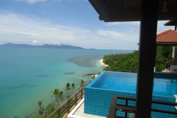 Exceptional Panoramic Views from this Ocean Front Villa On 2 Rai at Ban Tai, Maenam Beach-1
