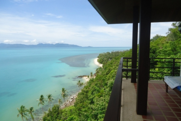 Exceptional Panoramic Views from this Ocean Front Villa On 2 Rai at Ban Tai, Maenam Beach-10