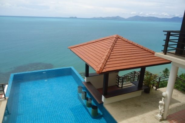 Exceptional Panoramic Views from this Ocean Front Villa On 2 Rai at Ban Tai, Maenam Beach-15