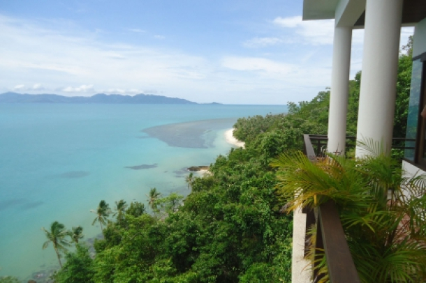 Exceptional Panoramic Views from this Ocean Front Villa On 2 Rai at Ban Tai, Maenam Beach-5
