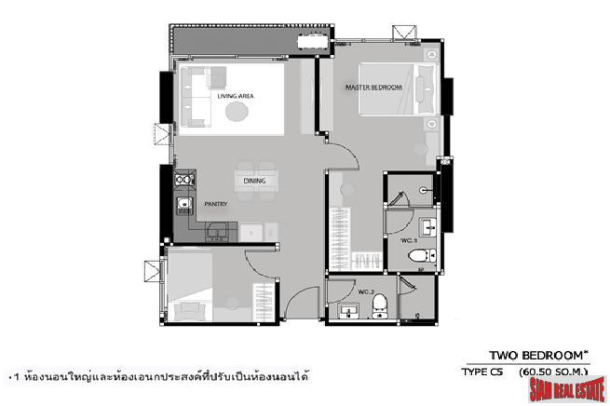 Rhythm Narathiwas | Two Bedroom Corner Unit with City Views for Rent in Sathorn-6