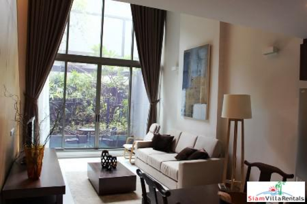 The Siamese Thirty-Nine Condominium | One Bedroom Loft Style Duplex with Garden Views for Rent in Phrom Phong-1