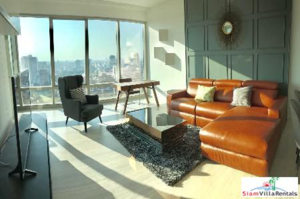 185 Rajdamri | Bright and Modern Two Bedroom Condo with Unblocked City Views in Lumphini for Rent-1