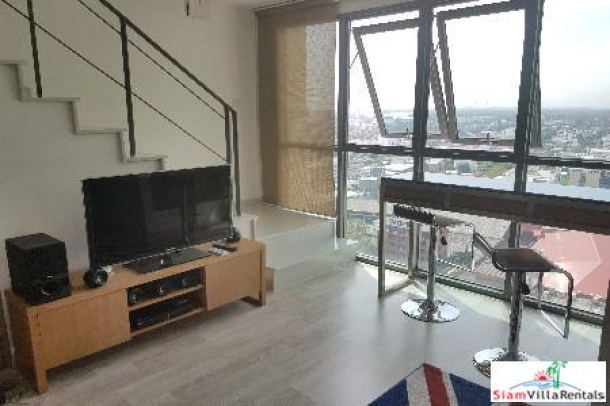 Ideo Mobi Sukhumvit 81 | Two Storey Loft Duplex with Unbelievable City Views for Rent in On Nut-1