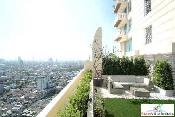 The Empire Place | River and City Views from this Three Bedroom Duplex for Rent in Sathorn-9