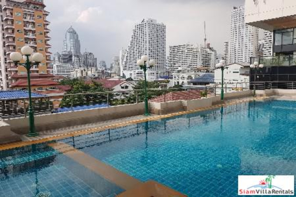 Large Two Bedroom Condo with Partial River View for Rent in Khlong Toei, Bangkok-1