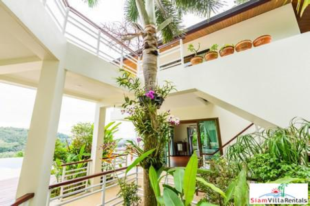 Panoramic Ocean and Lush Mountain Views from this Three Bedroom in Nai Thon-12
