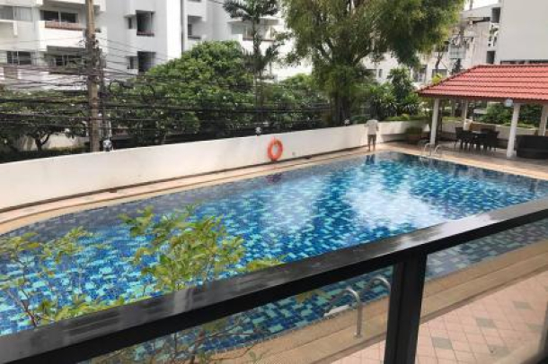 3 Bed Fully Furnished Condo on the 1st Floor with Balcony and Pool Views at Sathorn-3