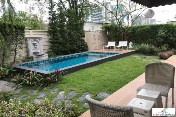 Exceptional Three Bedroom, Two Story House with Lush Garden and Private Pool at Sukhumvit 63-1
