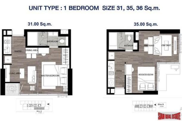 New Smart One Bedroom Condos in Mixed Use Development, Ratchadaphisek-13